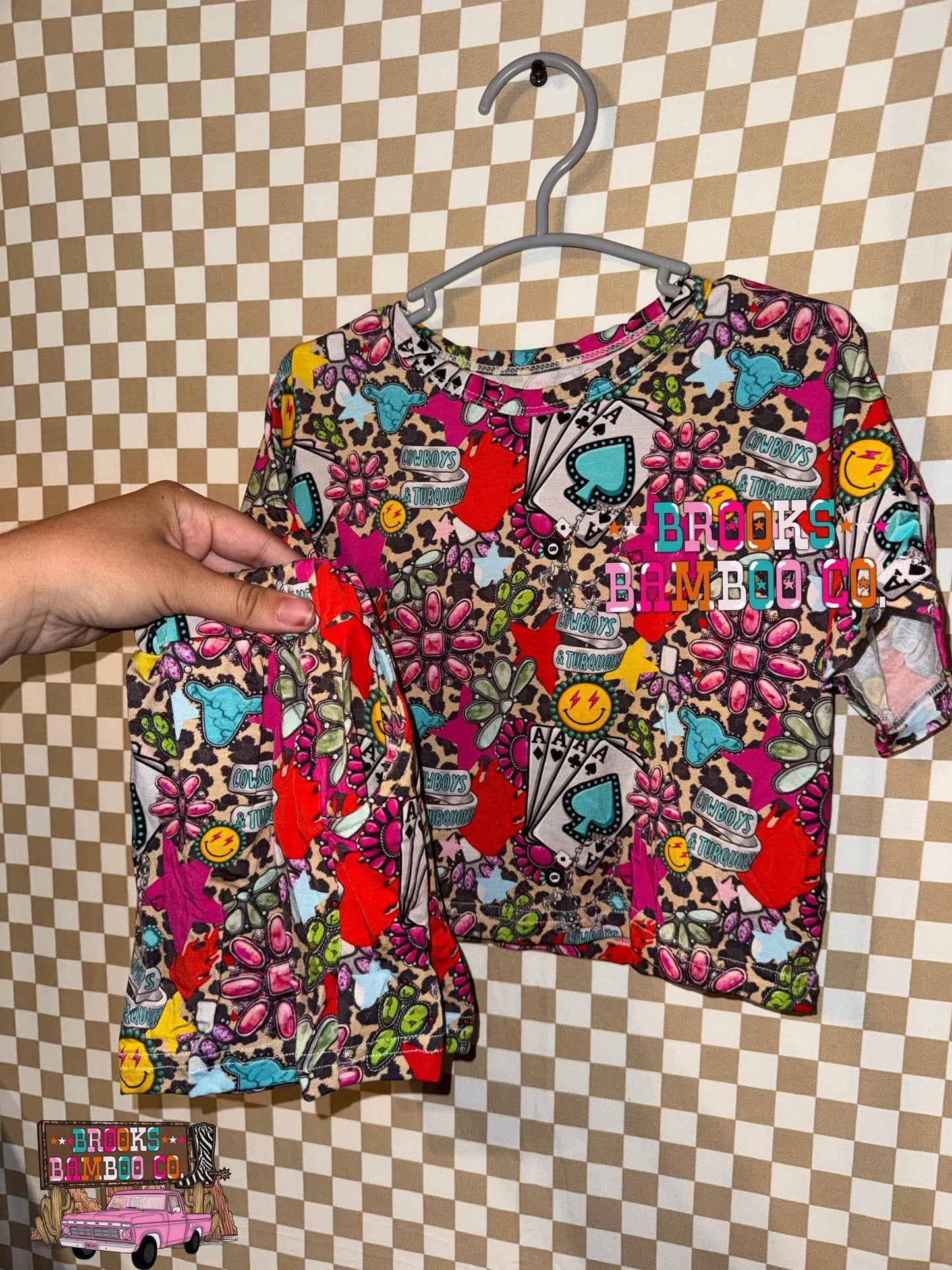 Concho mash summer shorts set